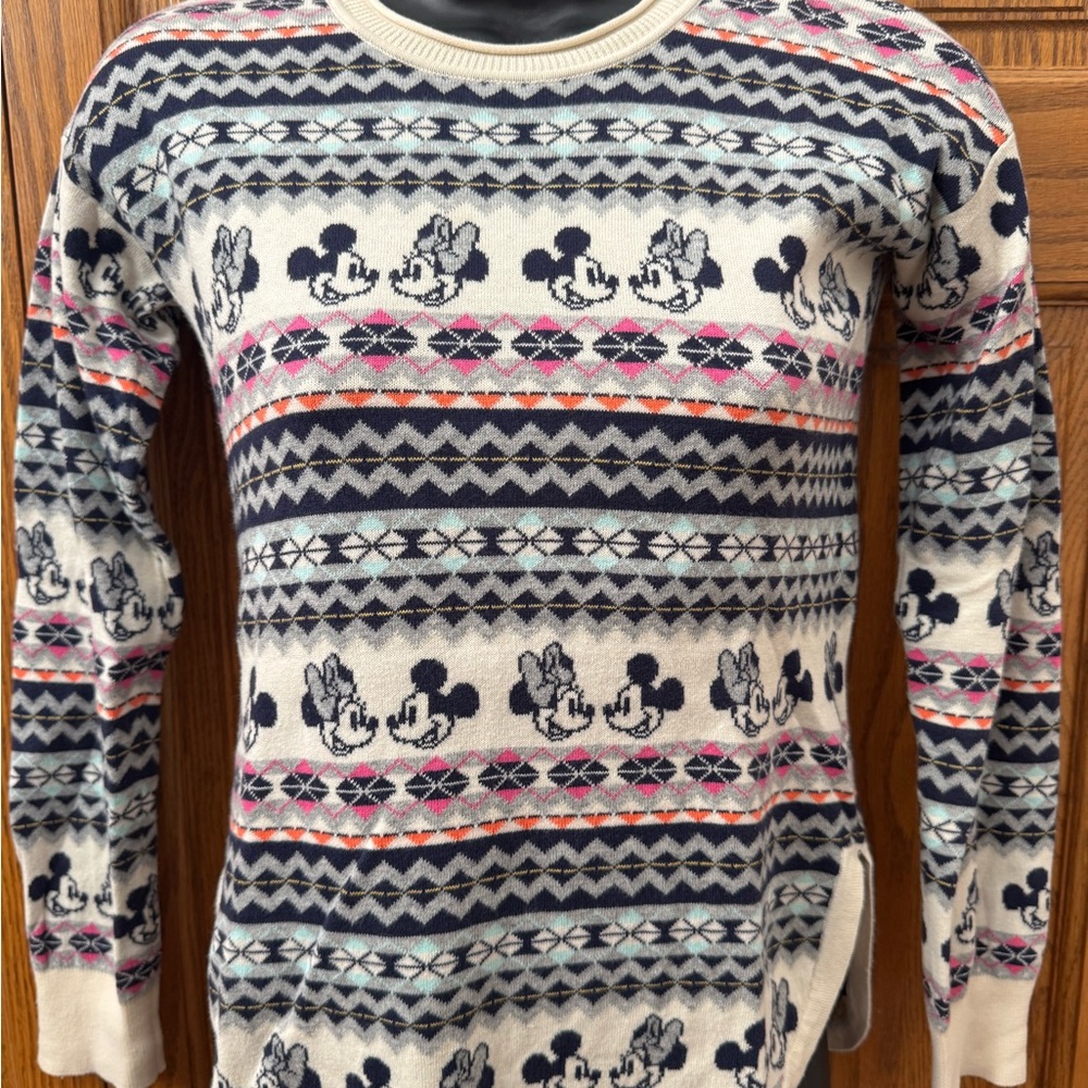 Disney Kids Sweater - Navy, Cream, and Pink